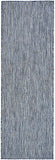 Casual Transitional Indoor Outdoor Flatweave Navy Blue Area Rug