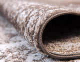 Vintage Distressed Bordered Brown Area Rugs