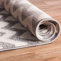 Sydney Eli Chevron Light Grey Modern Area Rug