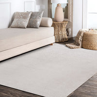 Haze Solid Low-Pile Red Soft Area Rug