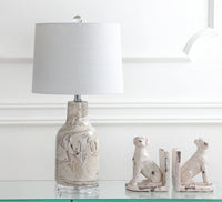 JONATHANWebb 23" Ceramic LED Table Lamp Gray/White