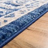 Essex Blue & Beige Vintage Traditional Persian Oriental Sarouk