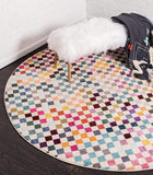 Chromatic Collection Modern Geometric Abstract Colorful Multi Area Rug