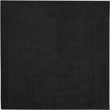 Solid Contemporary Black Indoor/Outdoor Area Rug