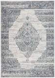 Traditional Medallion Gray Ivory Soft Area Rug