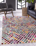 Chromatic Collection Modern Geometric Abstract Colorful Multi Area Rug