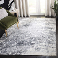 Mirage Collection MIR756M Handmade Modern Abstract Viscose Area Rug Blue / Ivory