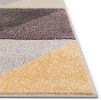 Plano Soft Pastel Multi Color Triangle Boxes & Squares Geometric Area Rug