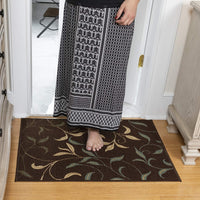 Leaves Rug Floral Soft Brown