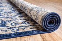 Essex Blue & Beige Vintage Traditional Persian Oriental Sarouk