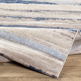 Robin Navy / Taupe Striped Soft Area Rug