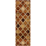 Modern Geometric Trellis Brown Soft Area Rug