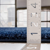 Ciel Indigo Blue Ultra-Soft Multi-Textured Shimmer Pile Area Rug
