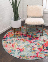Modern Abstract Colorful Kids Multi Soft Rug
