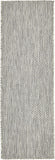 Casual Transitional Indoor Outdoor Flatweave Light Gray Area Rug
