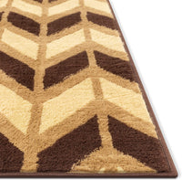 Miami Bourban Chevron Gold Modern Area Rug