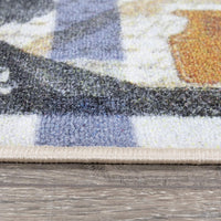 Hundred Dollar Bill Runner Rug, 22" x 53', Multicolor