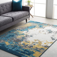 Cantrell Mustard Yellow and Gray Modern Area Rug