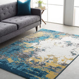 Cantrell Mustard Yellow and Gray Modern Area Rug