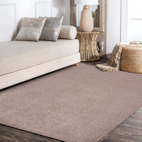 Haze Solid Low-Pile Red Soft Area Rug