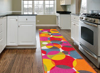 Vibrant Circle Area Rug Non-Slip/ No Skid
