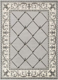 Kashan King Collection Geometric Indoor Area Rug Grey/Cream