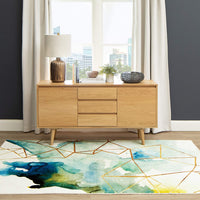 Cognition Water Soft Area Rug, Blue