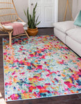 Modern Abstract Colorful Kids Multi Soft Rug