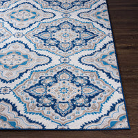 Demask Floral Selena Soft Area Rug, Navy