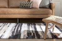 Tova Grey Abstract Tribal Pattern Area Rug