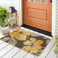 Floral Soft Area Rug - Non Slip Large Flower Carpet for Indoor