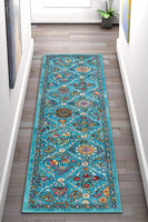 VIDEO Well Woven Bleecker St Sabra Bohemian Eclectic Floral Decorative Blue  Area Rug, Beige nomaan