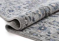 Boer Grey Oriental Medallion Pattern Area Rug
