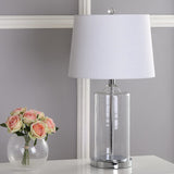 Walsh 25" Glass LED Table Lamp  Clear/Chrome