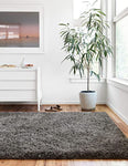Loloi II Mila Shag Collection MIL-01 Charcoal, Shags 7'-9" x 9'-9" Area Rug