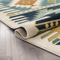 Noble Blue Southwestern Medallion Soft Rug