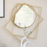 Zuo Vertex Gold 33 1/2" x 32" Geometric Wall Mirror