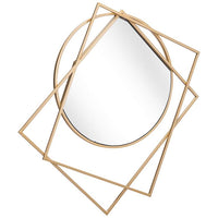 Zuo Vertex Gold 33 1/2" x 32" Geometric Wall Mirror