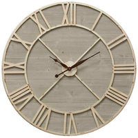 Antique Ivory and Driftwood Wall Clock