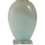 Orton Frosted White and Blue Glass Vase Table Lamp