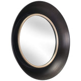 Zuo Leighton Black 18 1/2" Round Wall Mirror