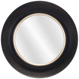 Zuo Leighton Black 18 1/2" Round Wall Mirror