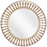 Zuo Fallon Gold 26" Round Decorative Wall Mirror