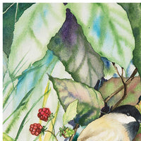 Chickadees 24" Square All-Weather Outdoor Canvas Wall Art