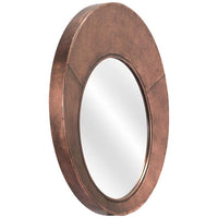 Zuo Roderick Copper 25 1/2" Round Decorative Wall Mirror