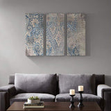 Weathered Damask Walls 35" High 3-Piece Canvas Wall Art Set