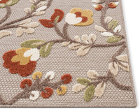 Well Woven Darla Floral Beige Indoor/Outdoor Area Rug