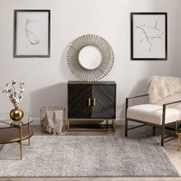 Neblino Grey & Ivory Gradient Abstract Geometric Pattern Area Rug