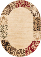 Barclay Vane Willow Damask Beige Modern Area Rug