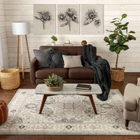 Forti Grey Persian Medallion Area Rug
